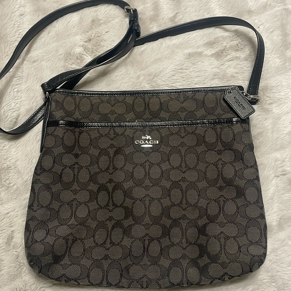 Coach handbag/cross body bag. Black and Gray